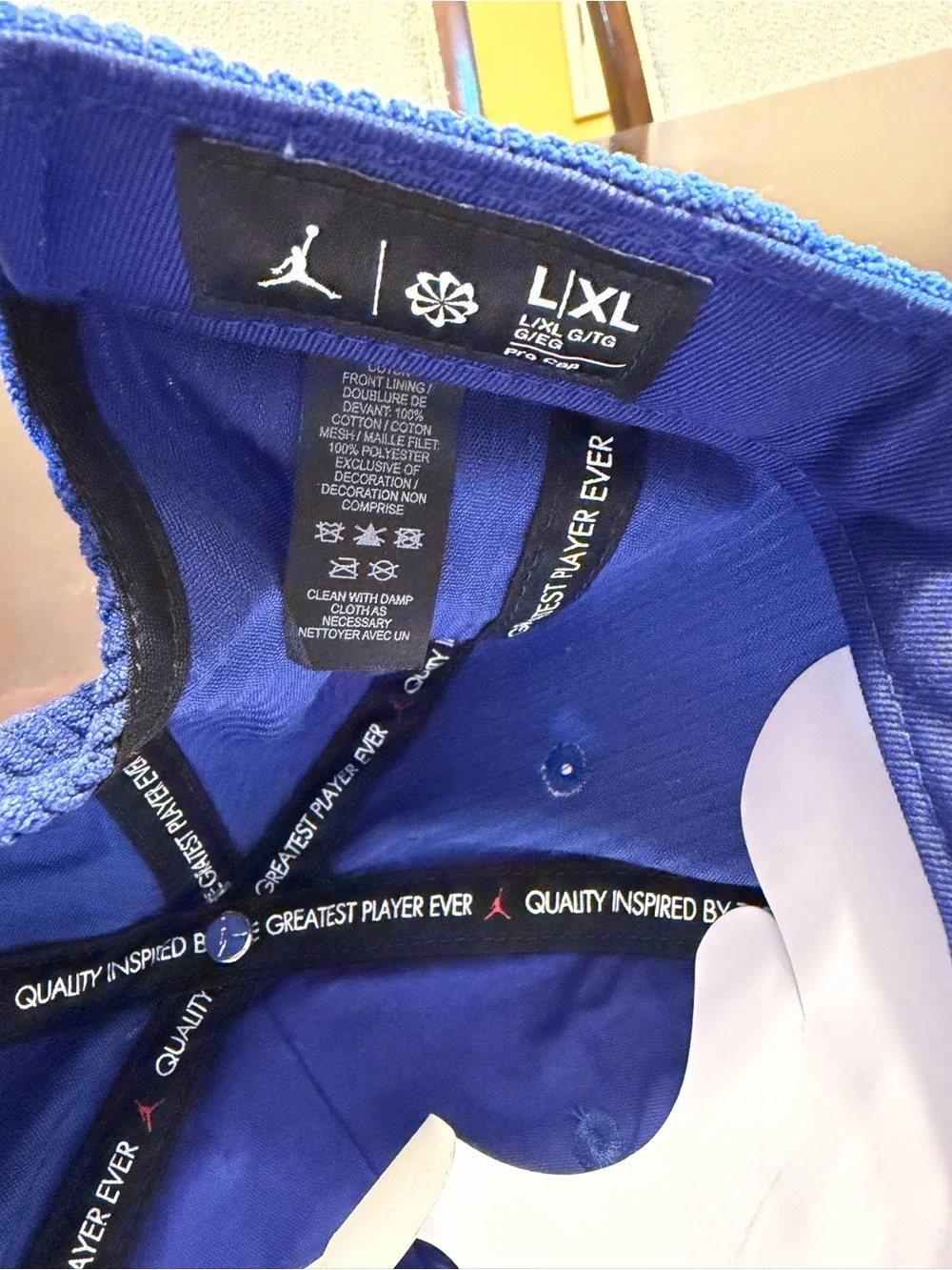 New Nike Air Jordan Logo Hat Blue White Size L / XL